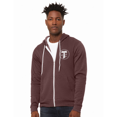 Peace + All Good Zip Up - Plum