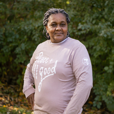 Peace + All Good - Long Sleeved T-Shirt - Blush